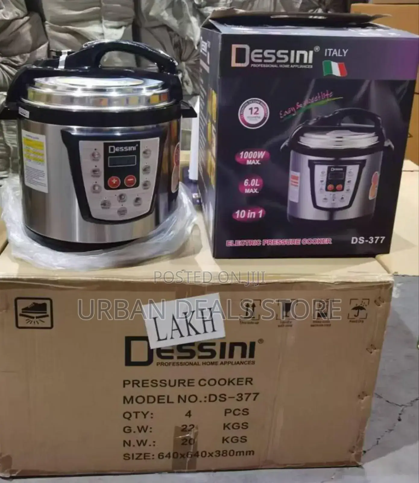 6 Litre Dessini Electric Pressure Cooker Each Box Has 4 Pieces