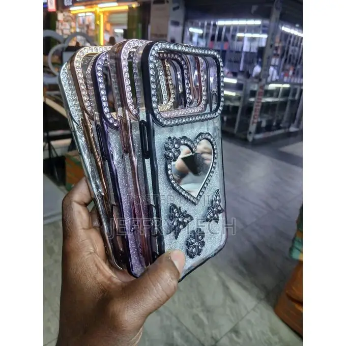 Shining Mirror Glass Case for Apple iPhone 17 Pro Max – Luxury Rhinest