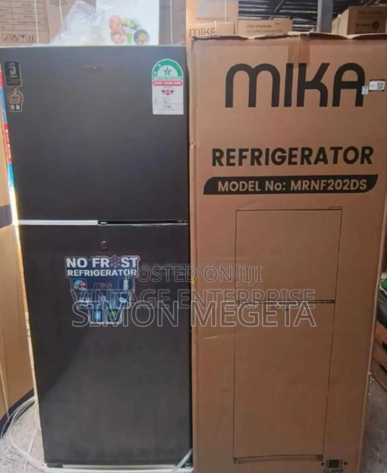 Colour Grey Mika 202l Fridge