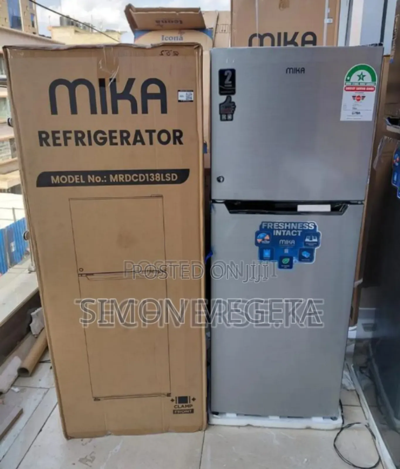 Colour Silver New Mika 197litres Fridge