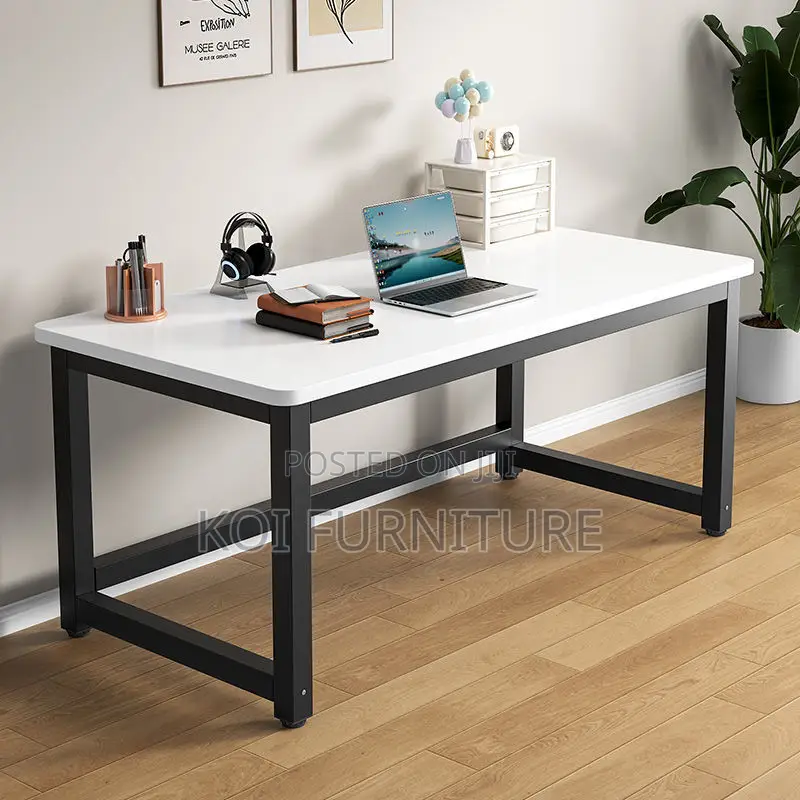 Office Desk : 1.2 Modern Minimalist Computer Desk-Light Wood Grain Top