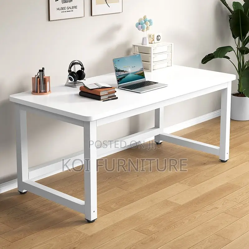 Office Desk : 1.2 Modern Minimalist Computer Desk-Light Wood Grain Top