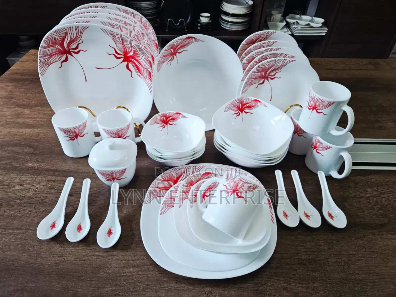 39 Pieces Square Opal Glass Dinner Set