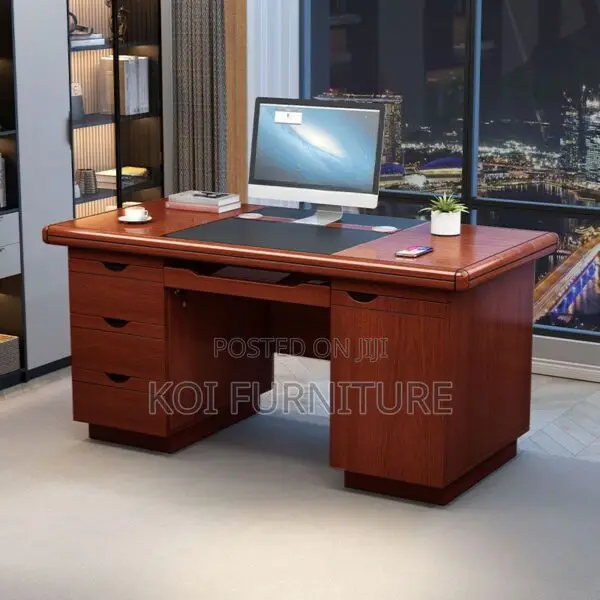 Office Desk : 1.2m Mahogany Modern Classic Office Desk