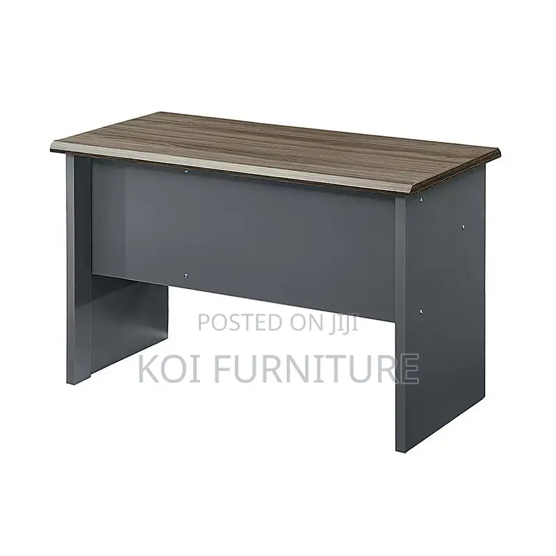 Office Desk : 0.9m Modern Office Desk Featuring a Dark Walnut Finish