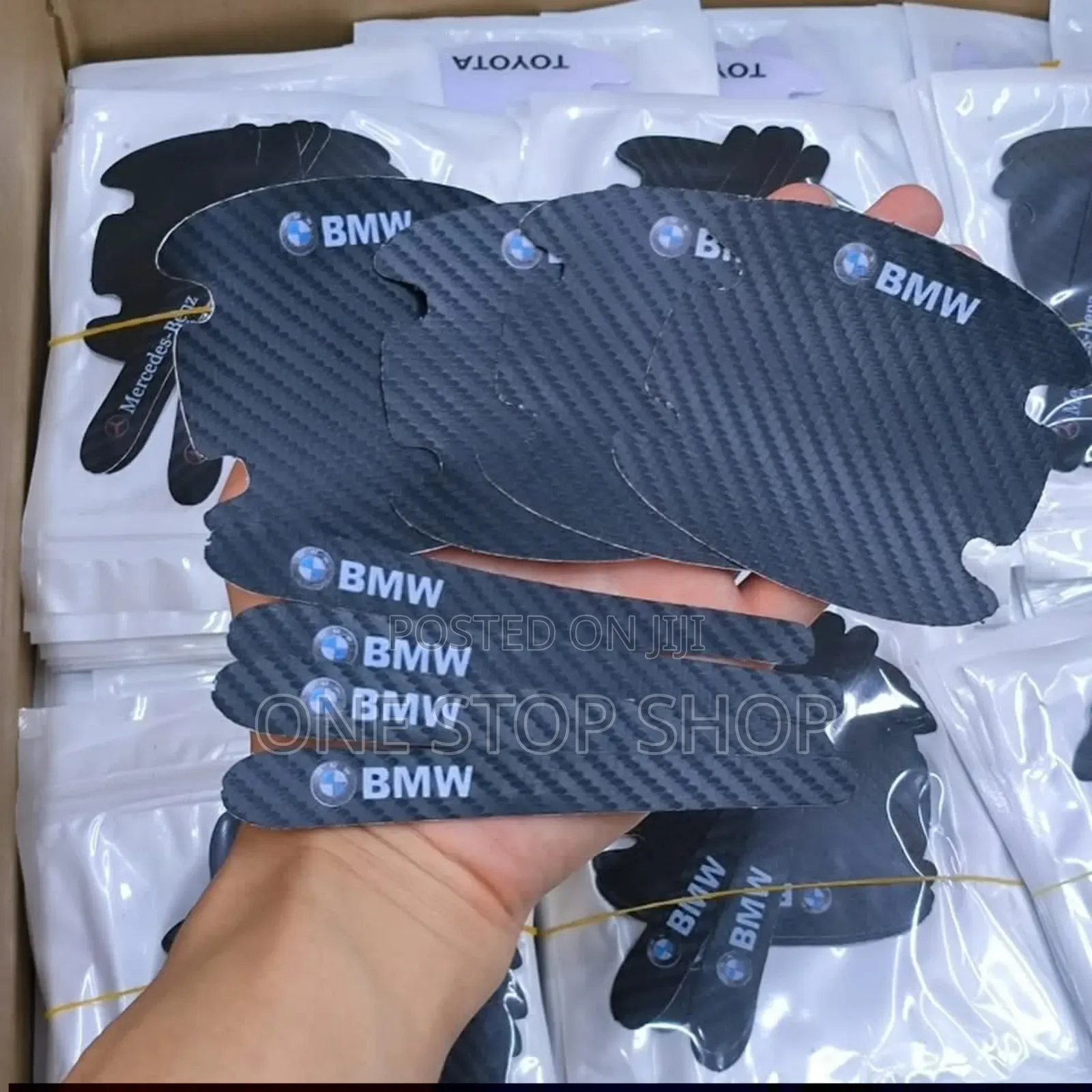 Bmw 8pc Door Hander +Cup Bowl Paper Stickers Guard