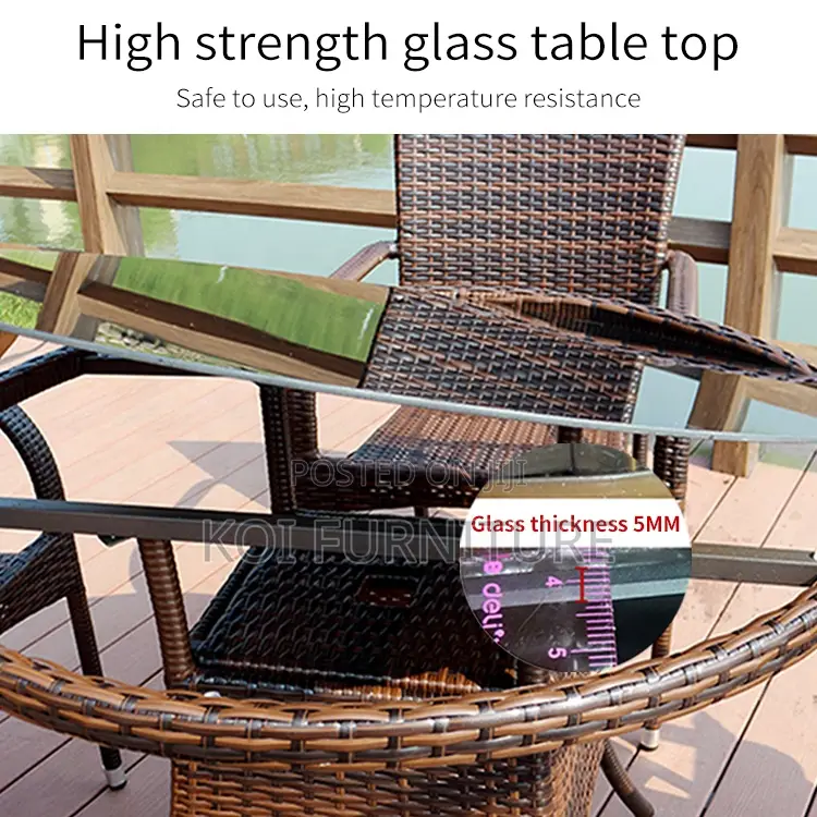 Dining Set; Four Seaters Rattan Home Outdoor Set