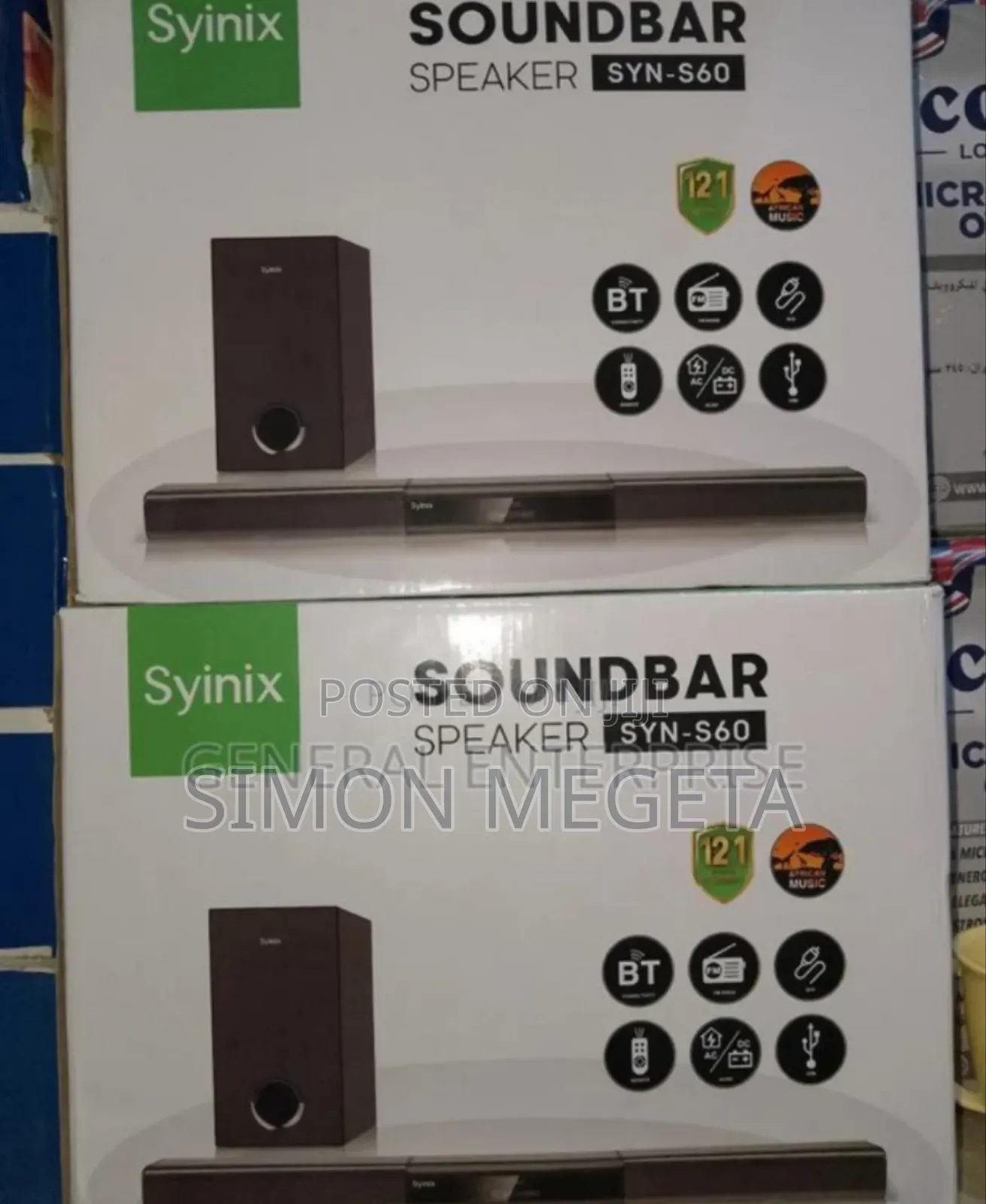 With Remote Control Synix Sound Bars