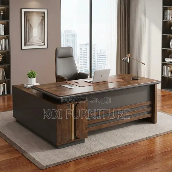 Office Desk : 1800mm Executive L-Shaped Office Modern Desk
