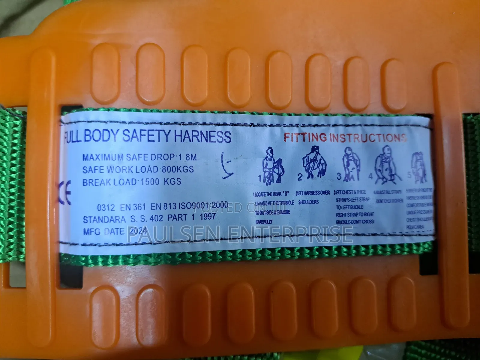 Single Hook Full Body Safety Harness [En 361]