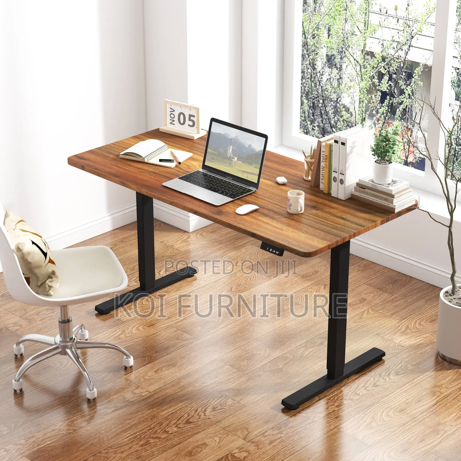 Office Desk : 1.2m Electric Height Adjustable Standing Desk