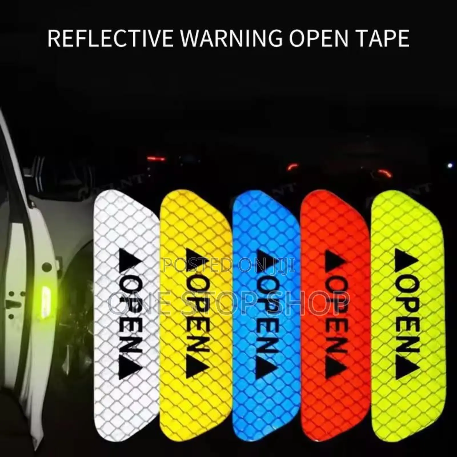 Reflective Door Warning Open Branded Tape 4pc Per Color