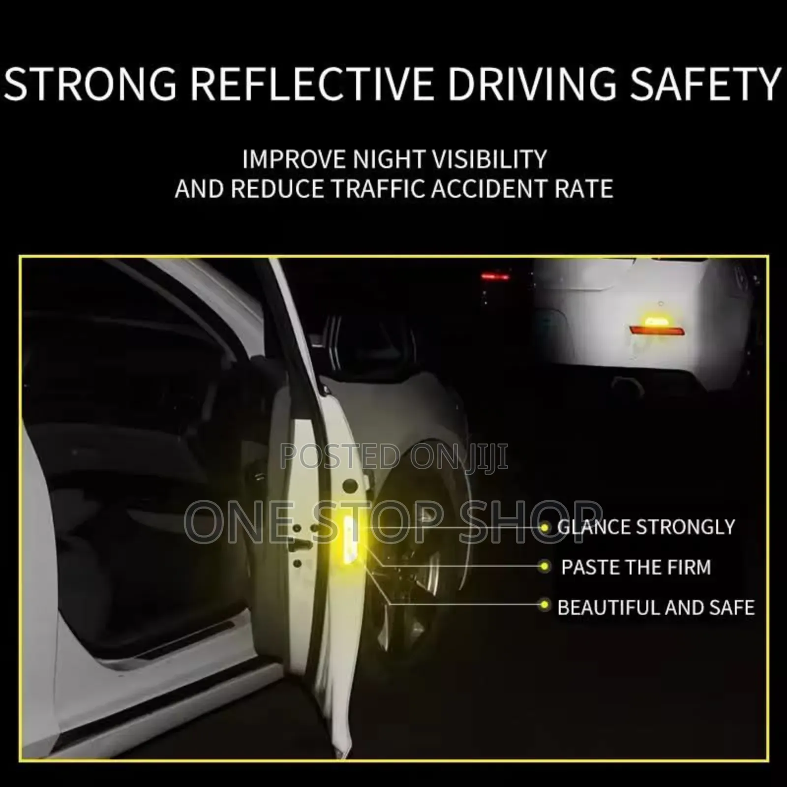 Reflective Door Warning Open Branded Tape 4pc Per Color
