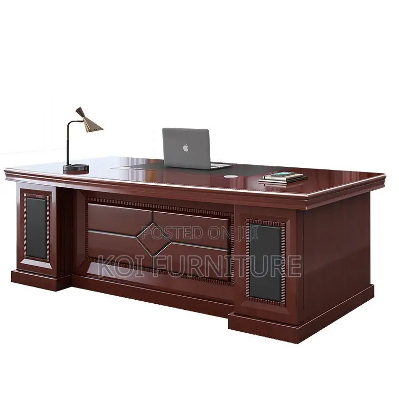 Office Desk; 1800mm Executive Mahogany Office Desk