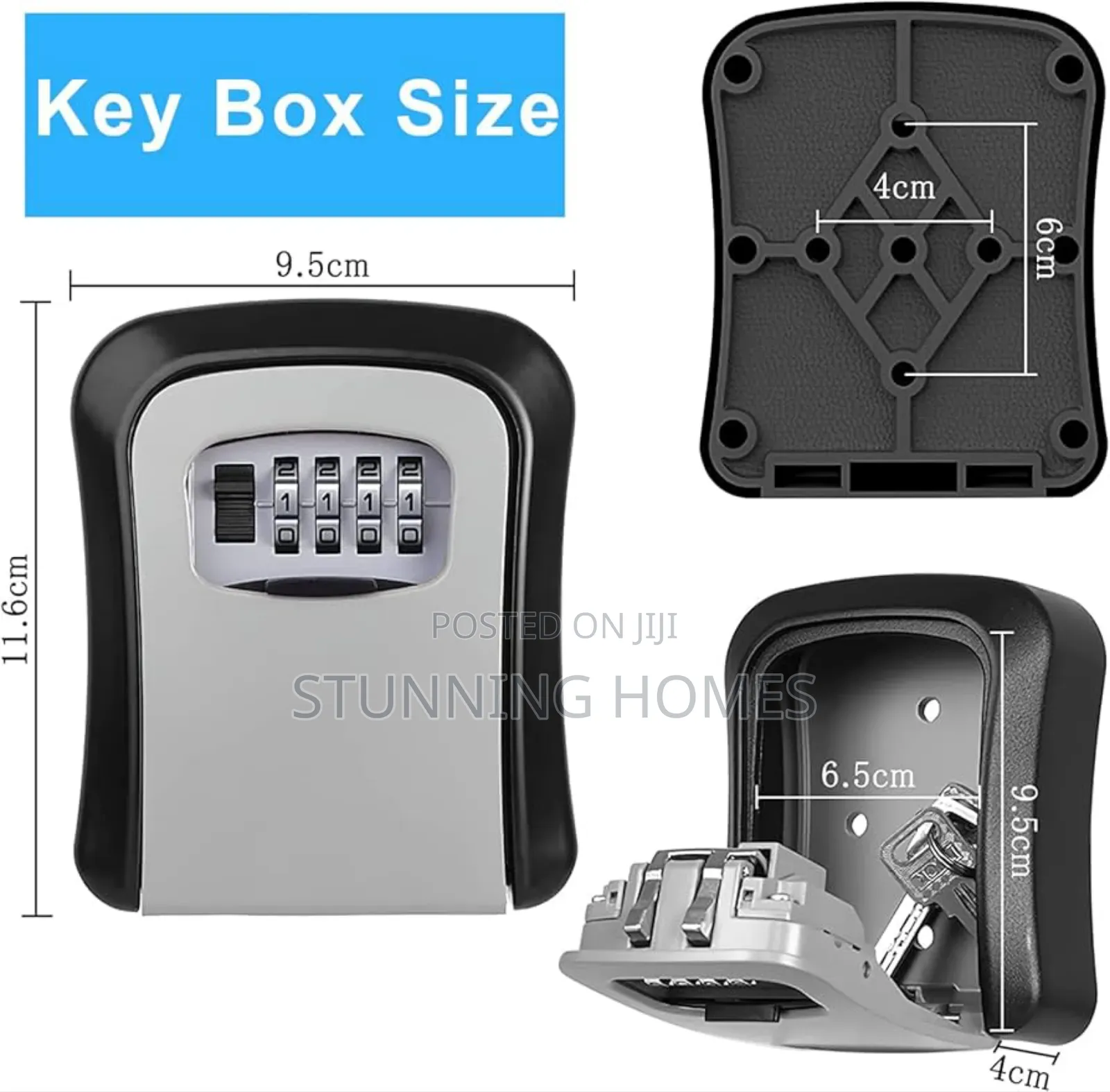Fully Metallic Key Lock Safe