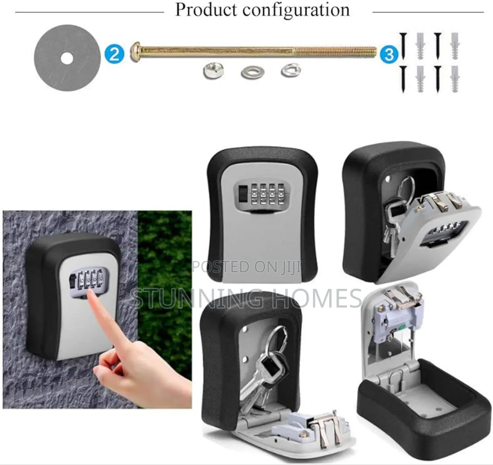 Fully Metallic Key Lock Safe