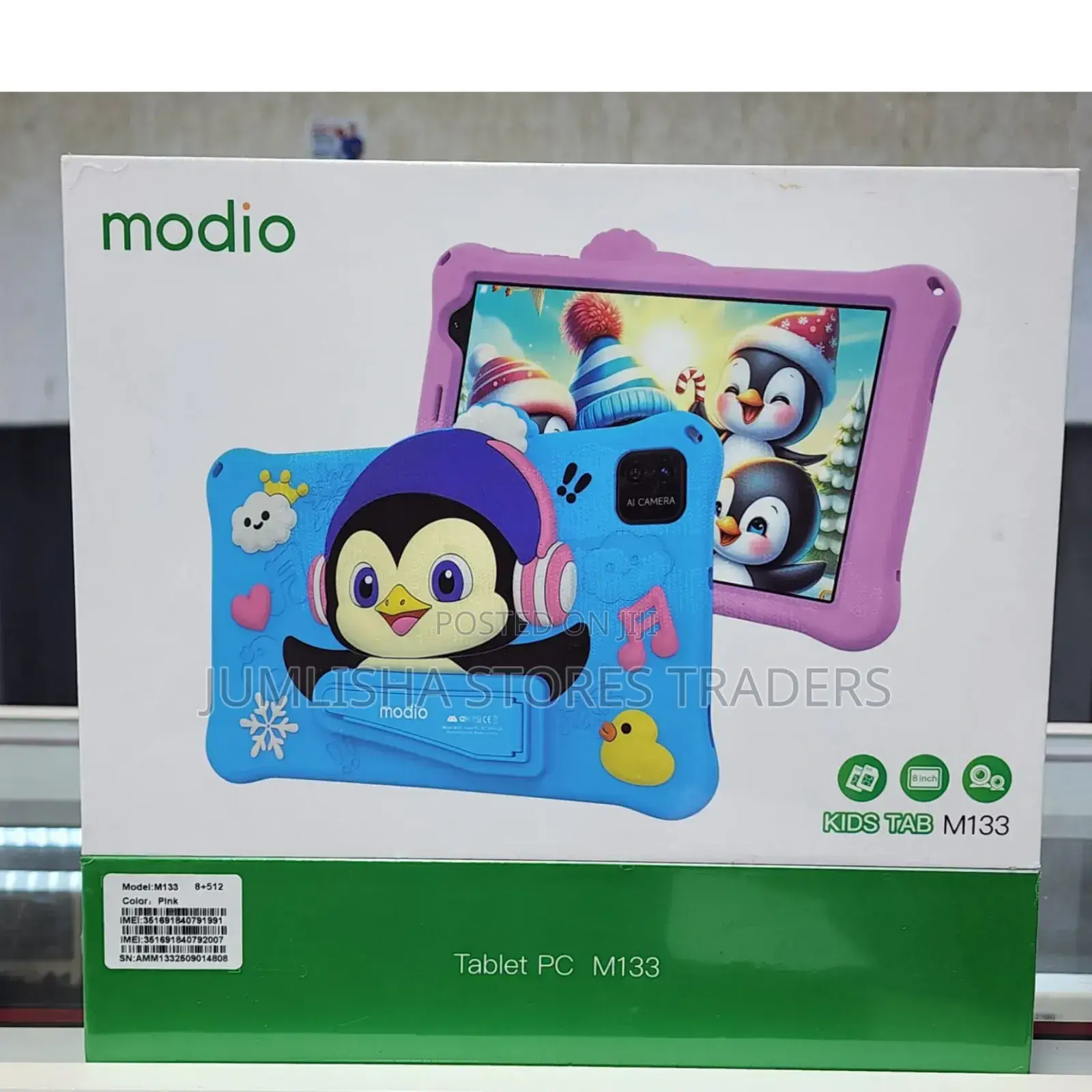 *Modio M133 Kids Tablets*
Supports Simcard 
8" Screen Size 
8+512gb