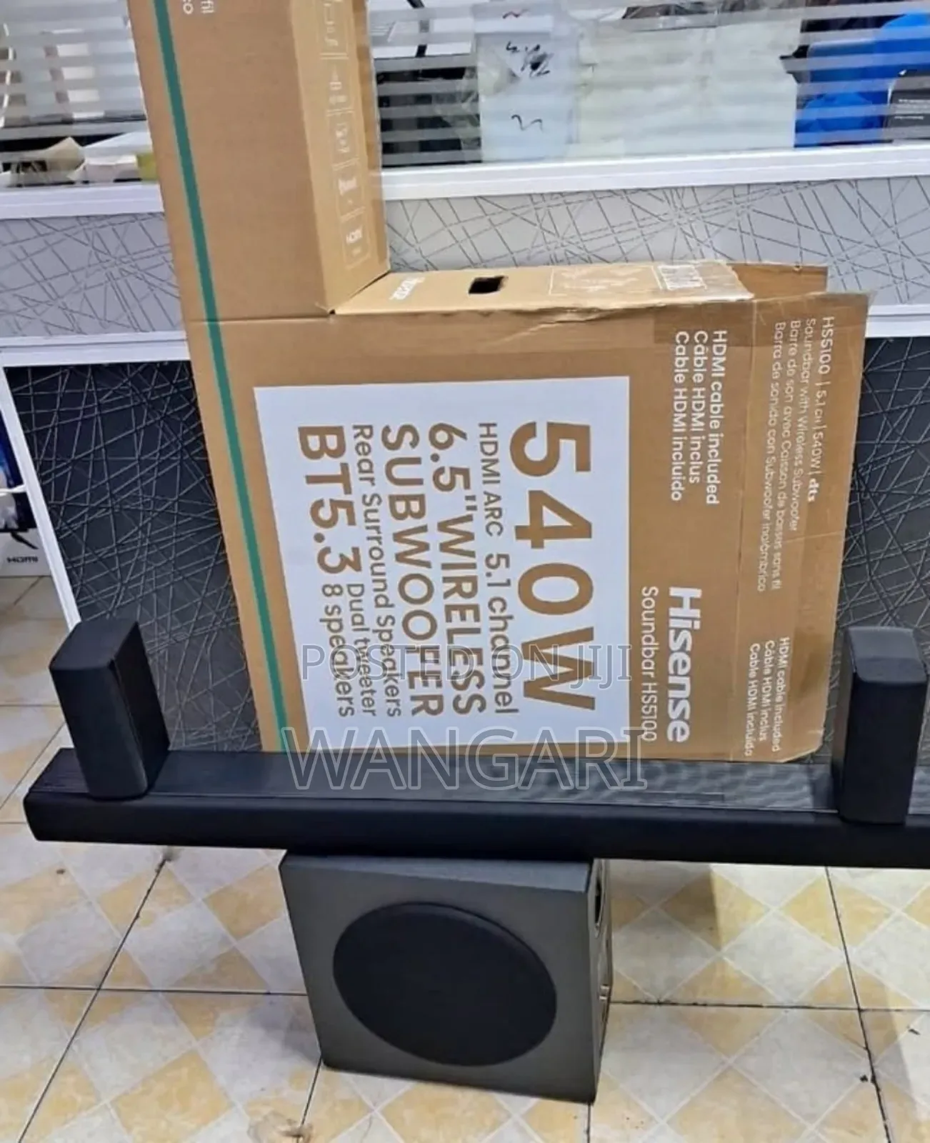 Restocked 540 Watts Hisense Wireless Soundbar