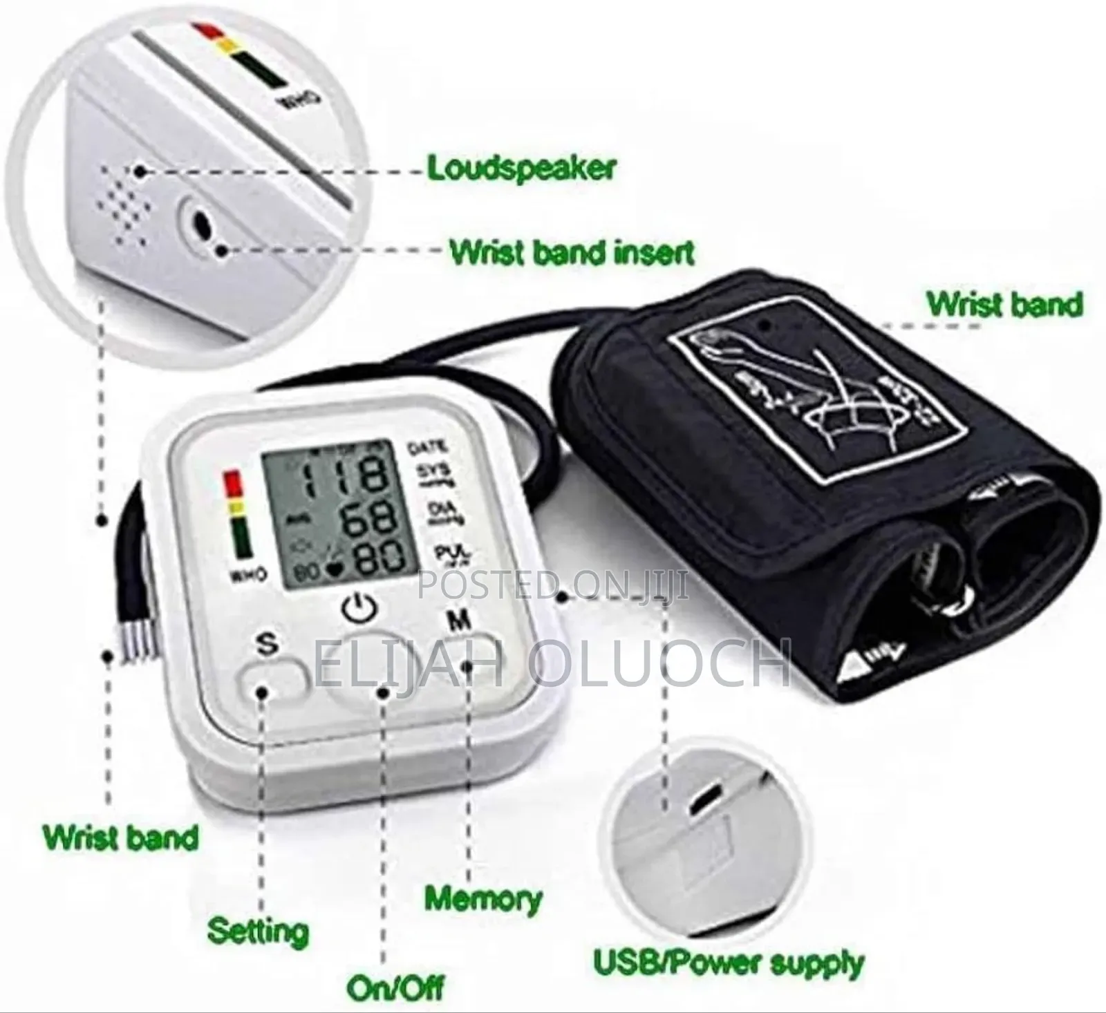 Digital Arm Wrap Type Pulse N Blood Pressure Monitor