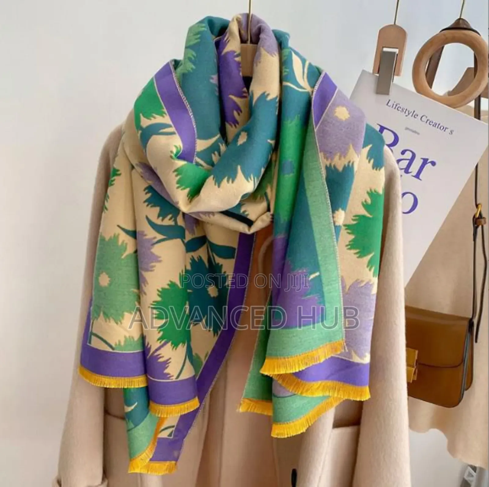 Luxury Floral Print Scarf for Women