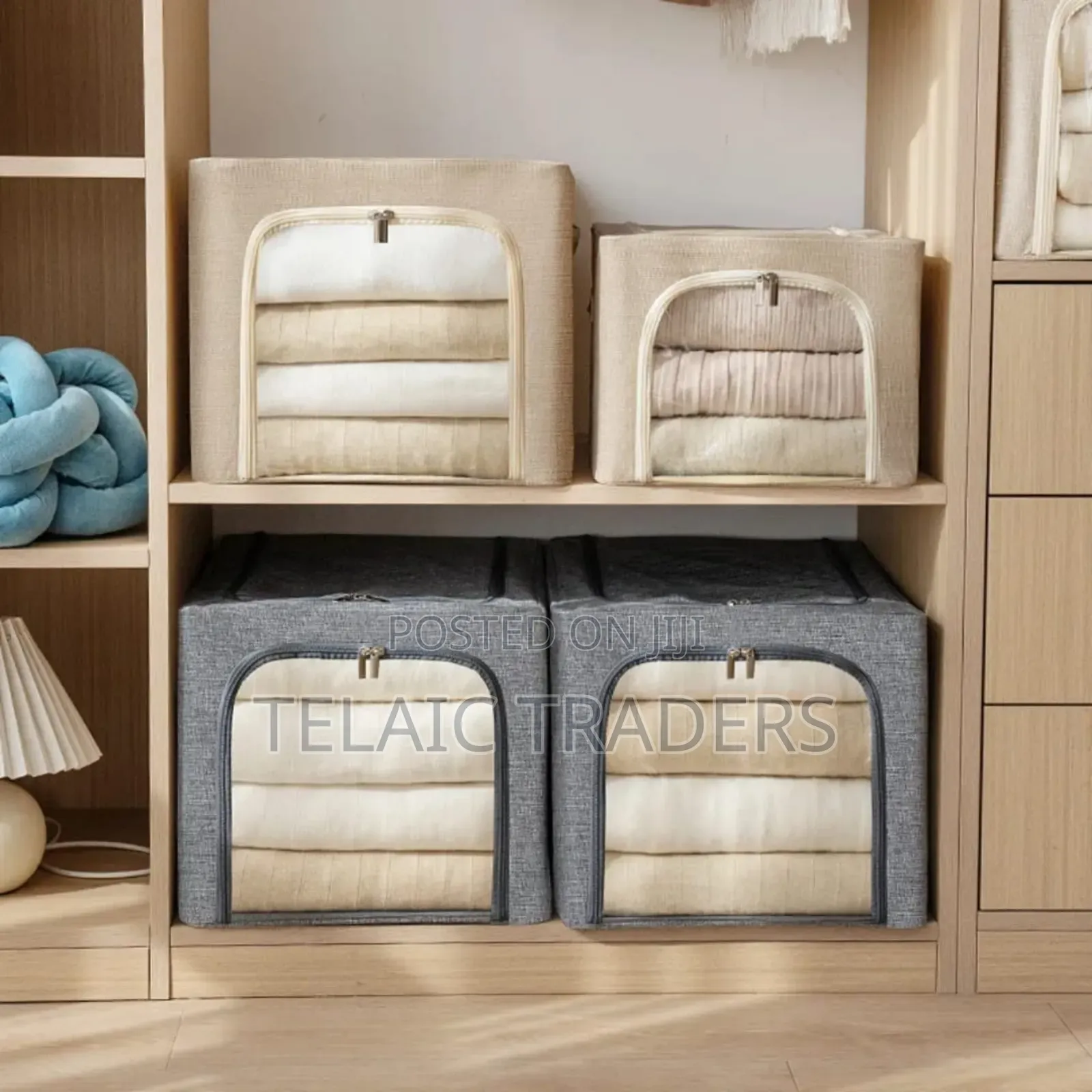 56lfoldable Zipped Closet Organizer