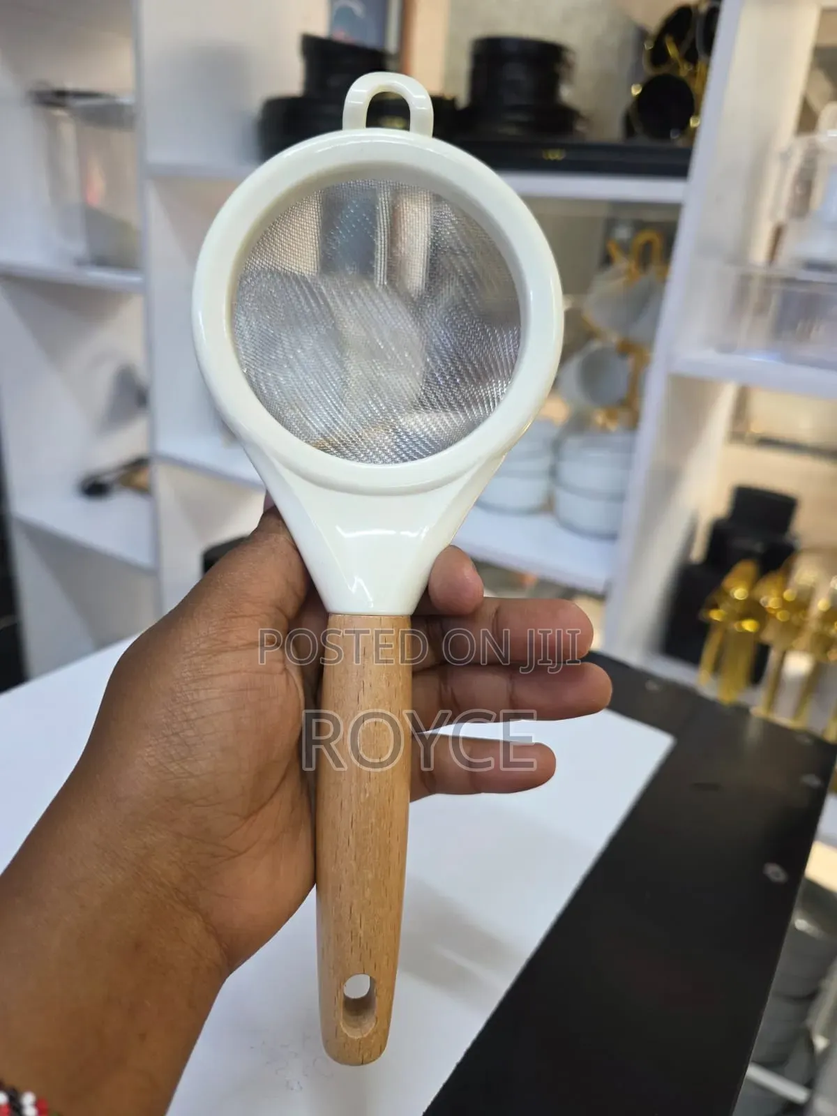 Wooden Handle Stainless Mesh Sieve