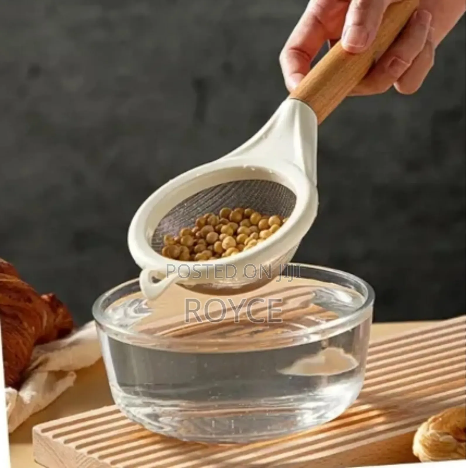 Wooden Handle Stainless Mesh Sieve