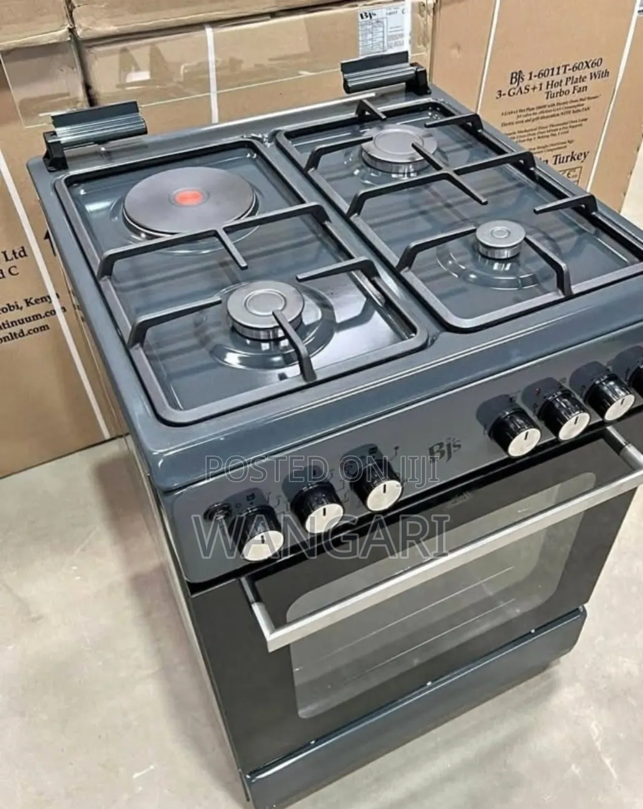 3gas +1 Electric Bj's Standing Cooker With Turbo Fan