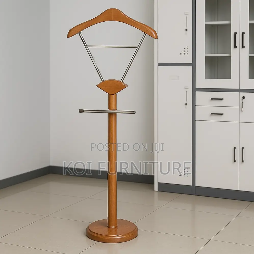 Coat Hanger : Stylish Mahogany Brown Office Coat Hanger,
