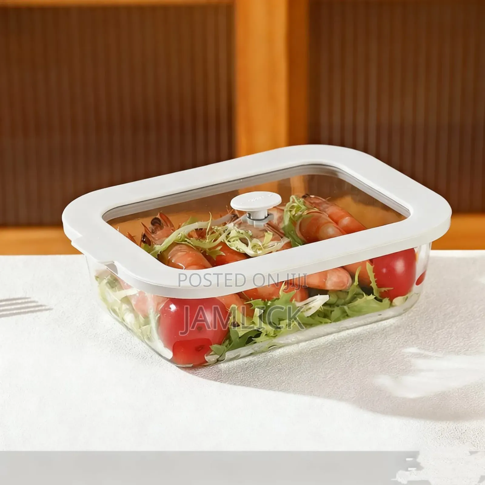 Borosilicate Glass Lunch Box 1040ml Airtight Microwave Safe - Av