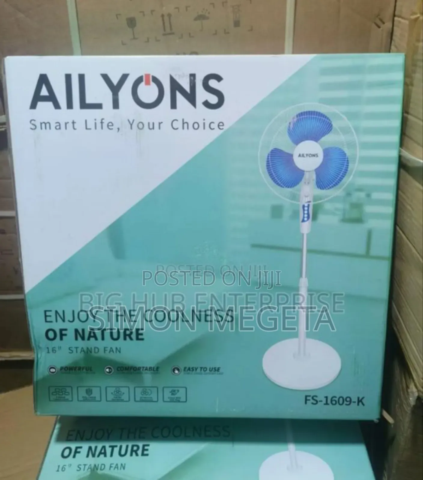 Colour Blue-Ailyons 18inch Stand Fan