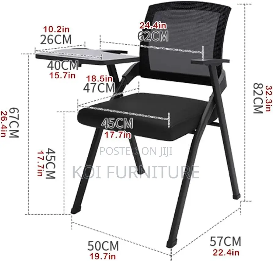Office Chair : Foldable Ergonomic Training Chair With Pad