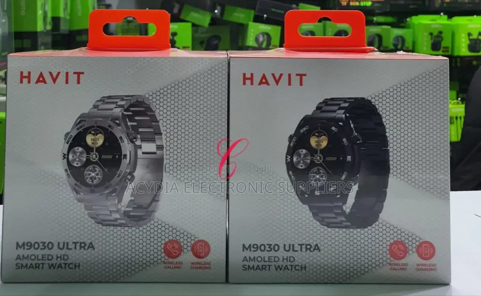 Havit M9030 Ultra Metallic Amoled Wireless Charging Smart Watch