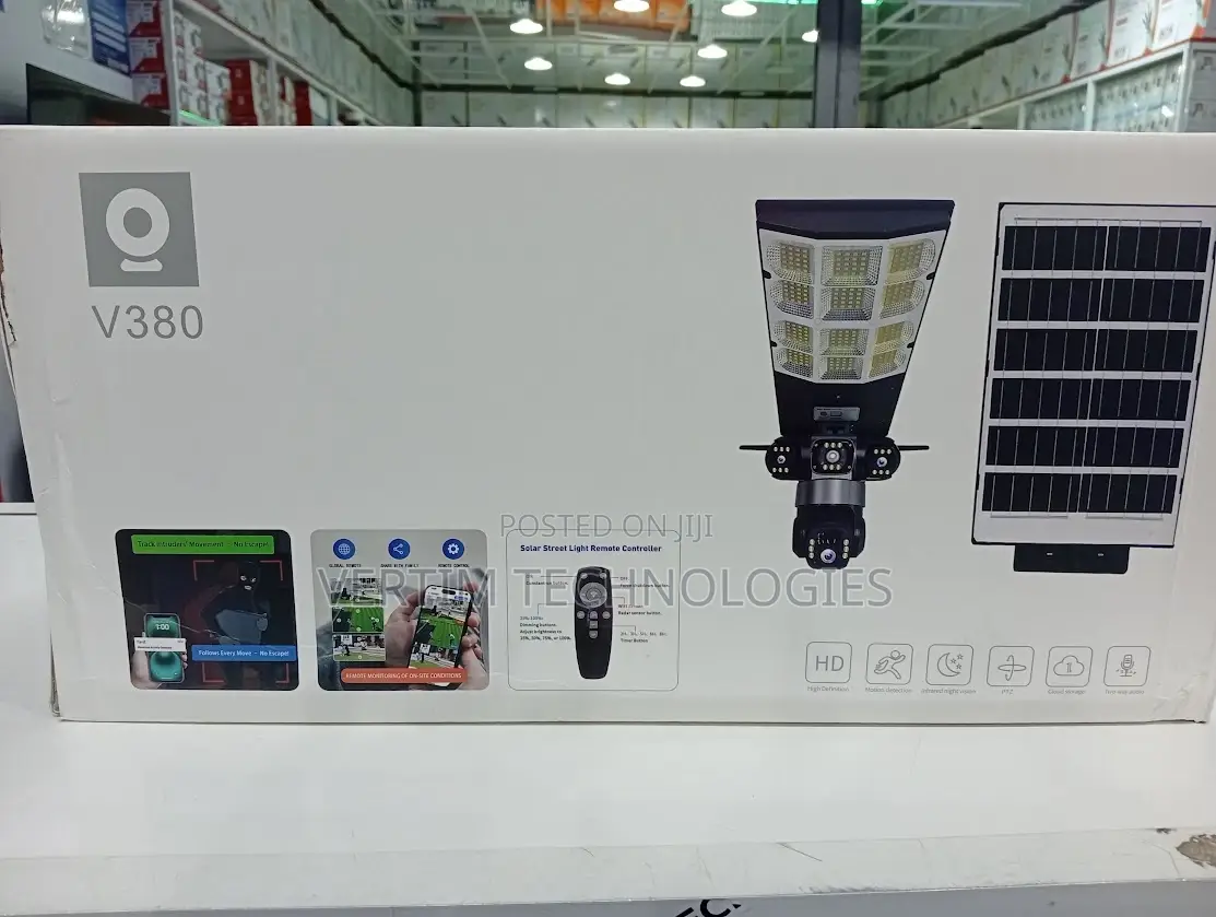 360° Wide Coverage 4g PTZ Dual Lens Solar Camera Solar Street Light