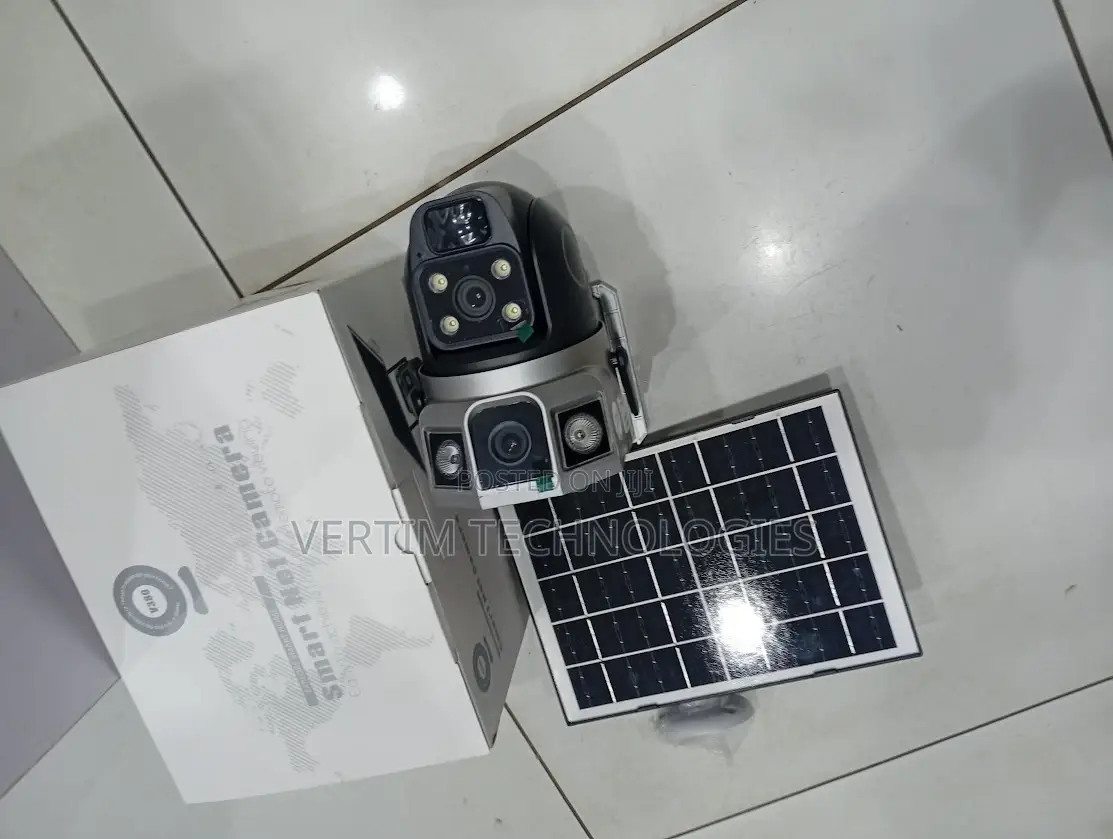 Low Cost 4g PTZ Rotating Dual Lens Solar Camera