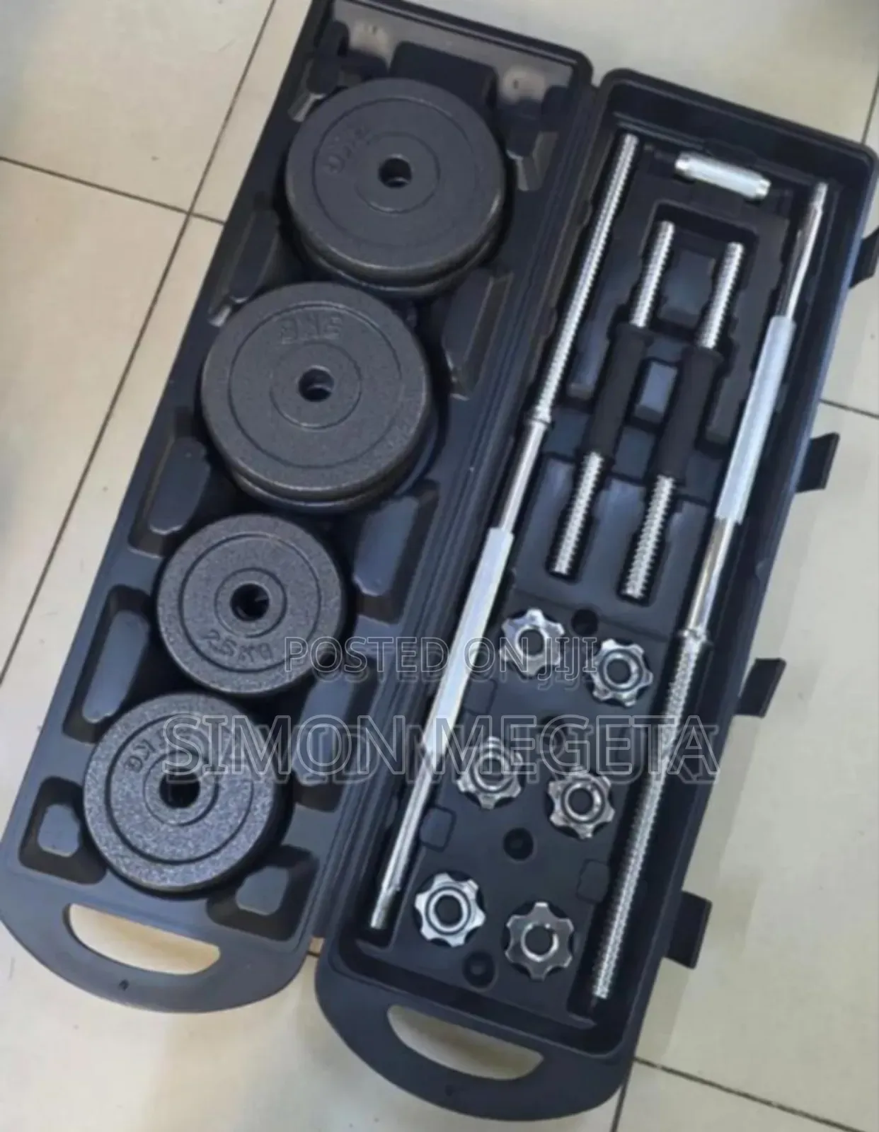 WTH Case Cased 50kgs Dumbells Set