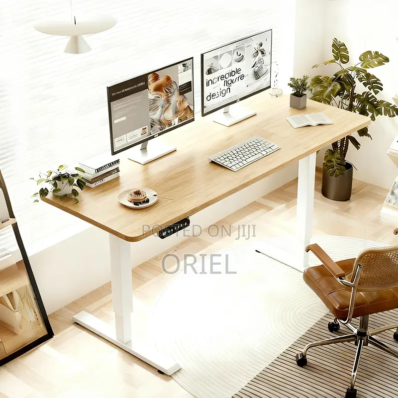 Modern Office Desk : 1.6m Height Adjustable Electric Desk