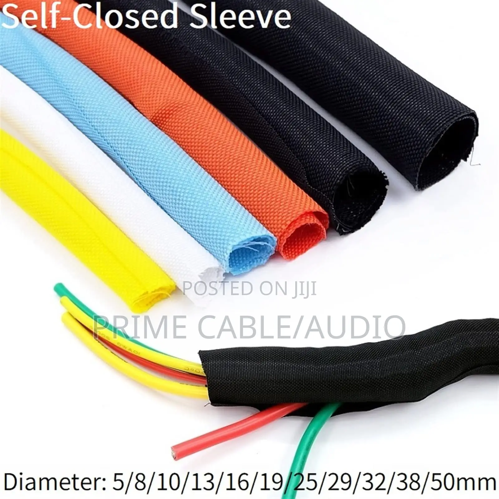 16mm Self-Closing Cable Sleeve – Black