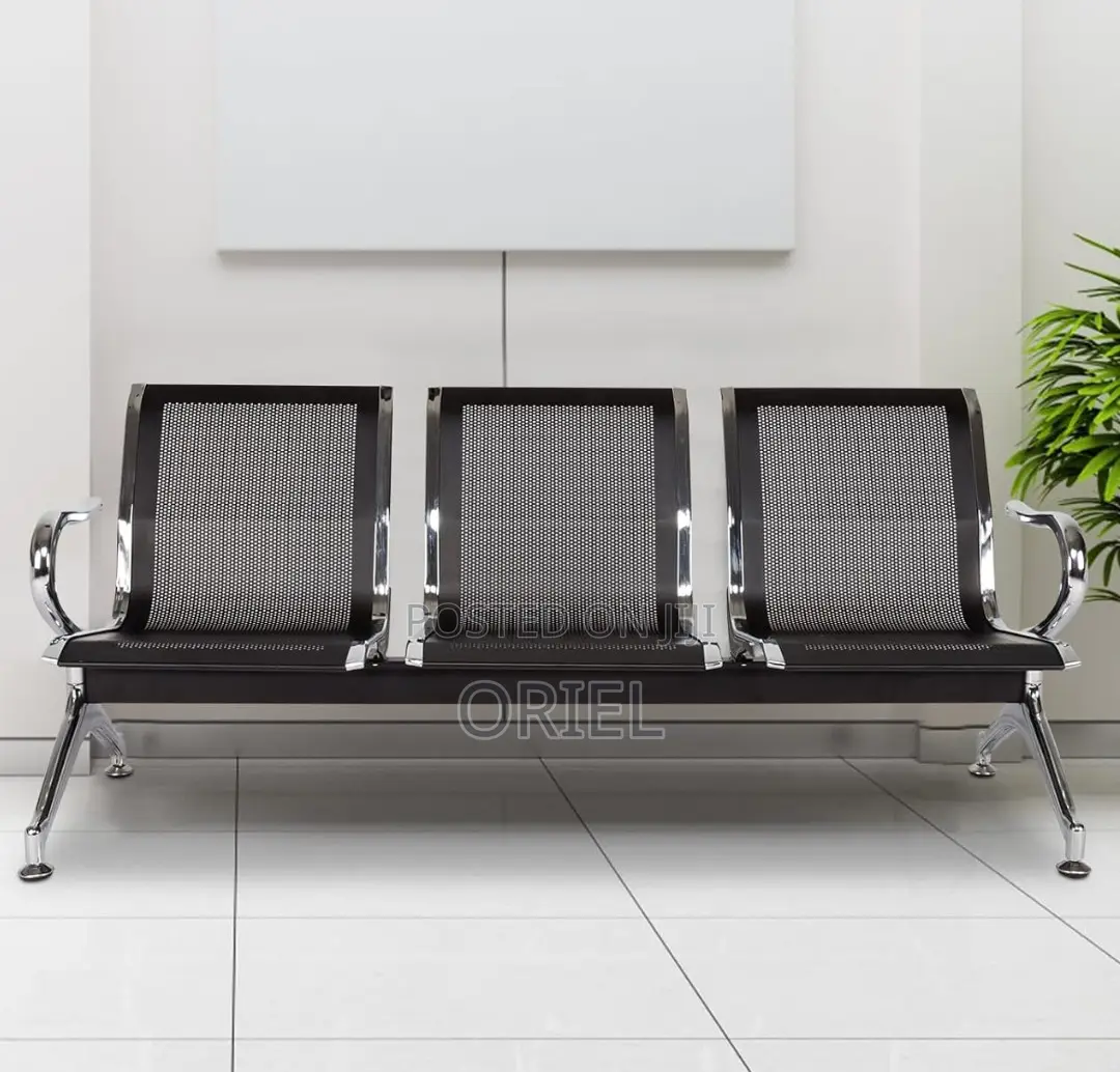 Modern Office Bench : 3-Seater Office Reception Waiting Bench