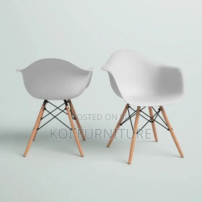 Dining Chair; Allensville Plastic Chair With Wooden Legs