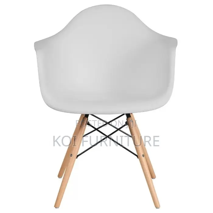 Dining Chair; Allensville Plastic Chair With Wooden Legs