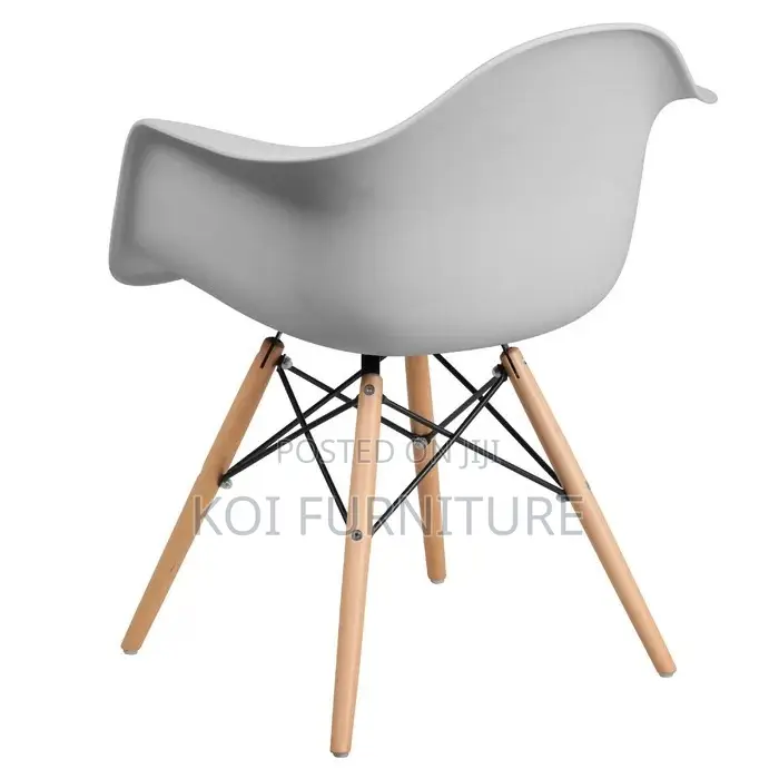Dining Chair; Allensville Plastic Chair With Wooden Legs