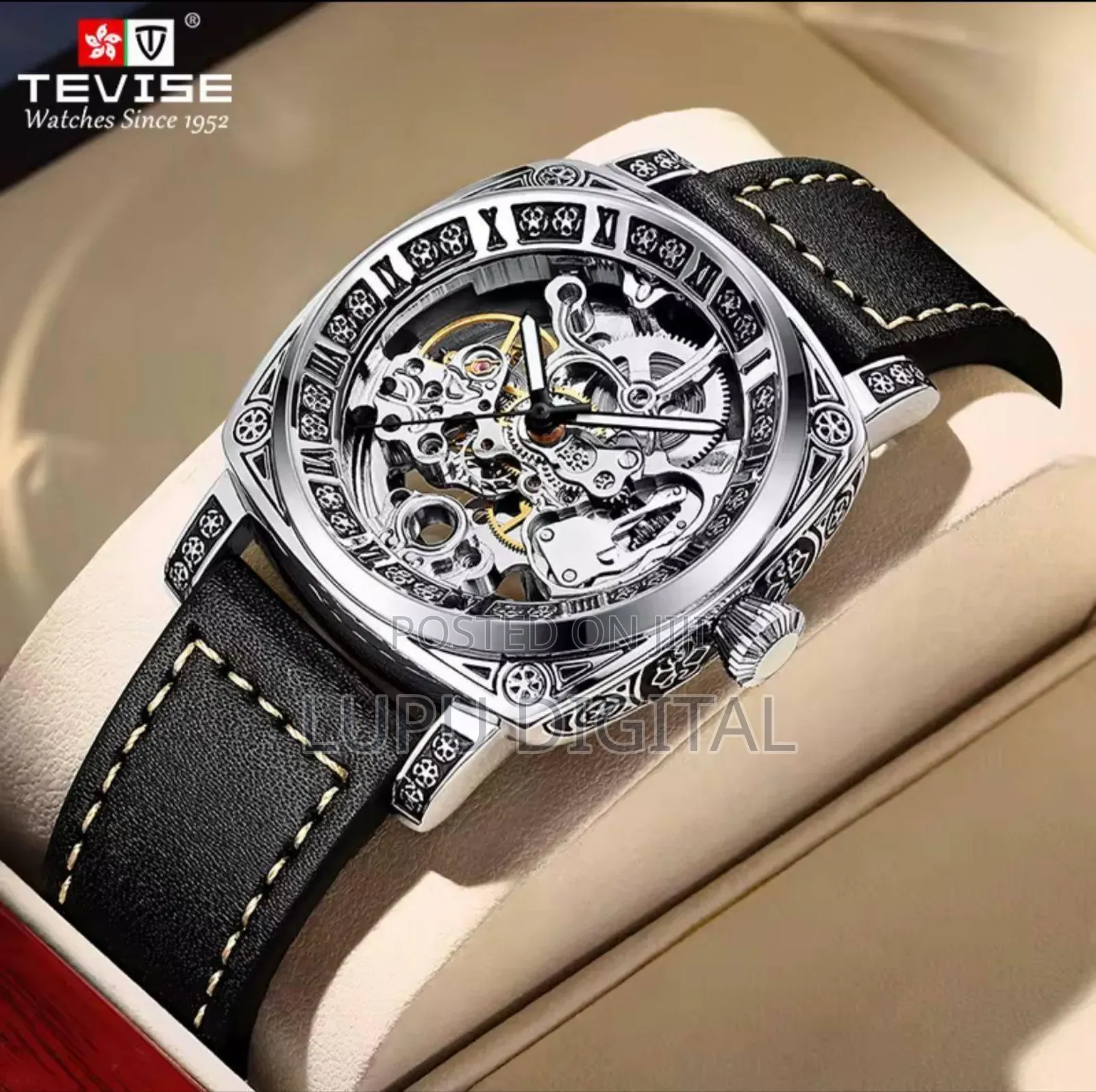 Tevise Automatic Skeleton Design Gents Watch