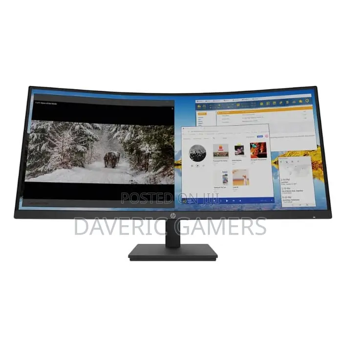 Hp M34d 34-Inch WQHD Curved Monitor – 3440×1440 Wide Usb-C Display