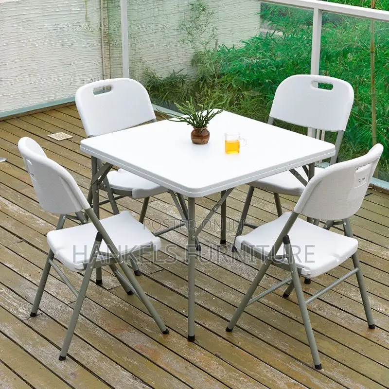 Foldable 4 Seater Dining Set – Space Saving Dining Table
