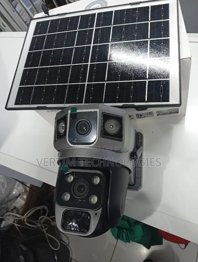 Ip66 Rated Waterproof 12mp 4g PTZ Rotating Dual Lens Solar Camera