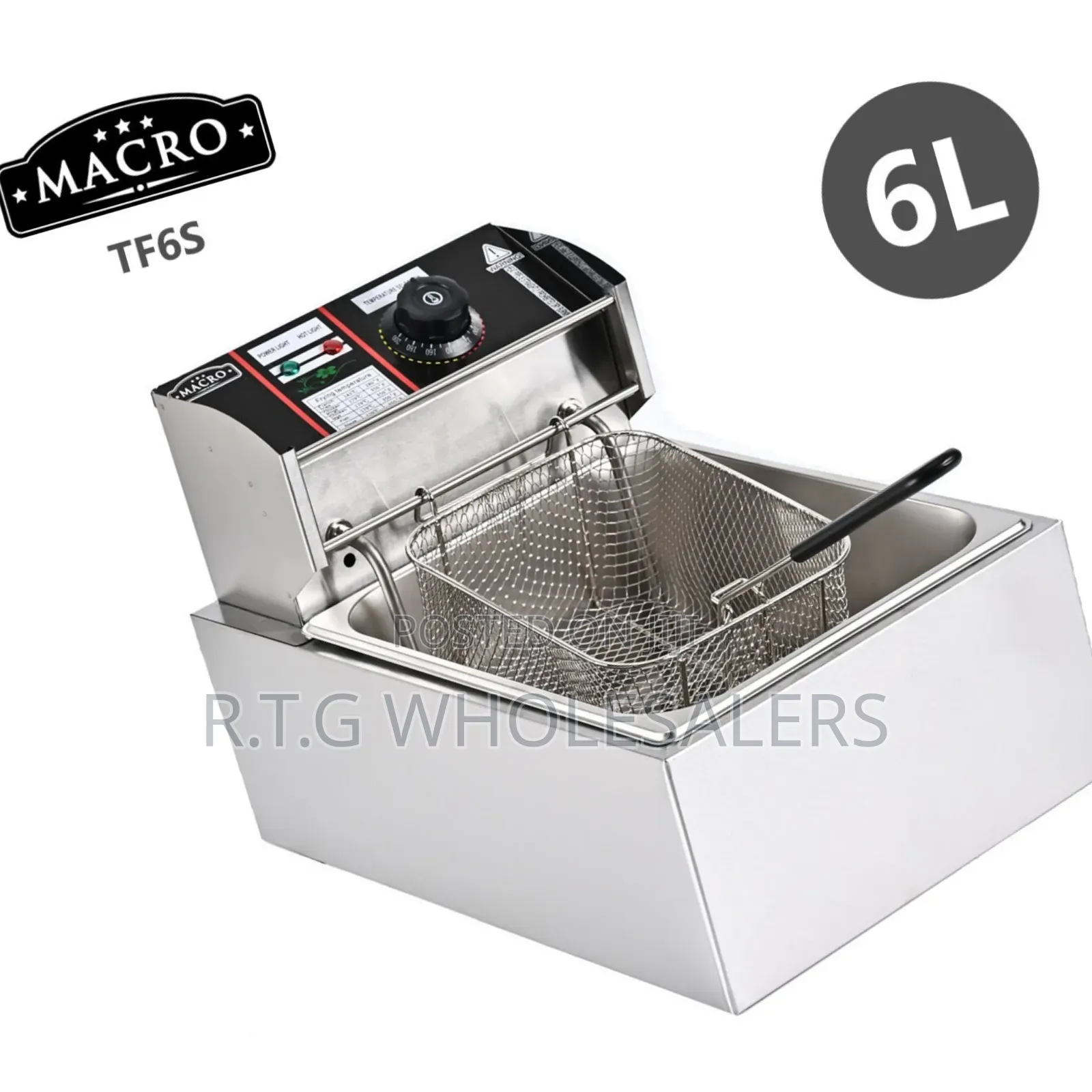 Nunix 6l Macro Single Deep Fryer – Home Small Business Use