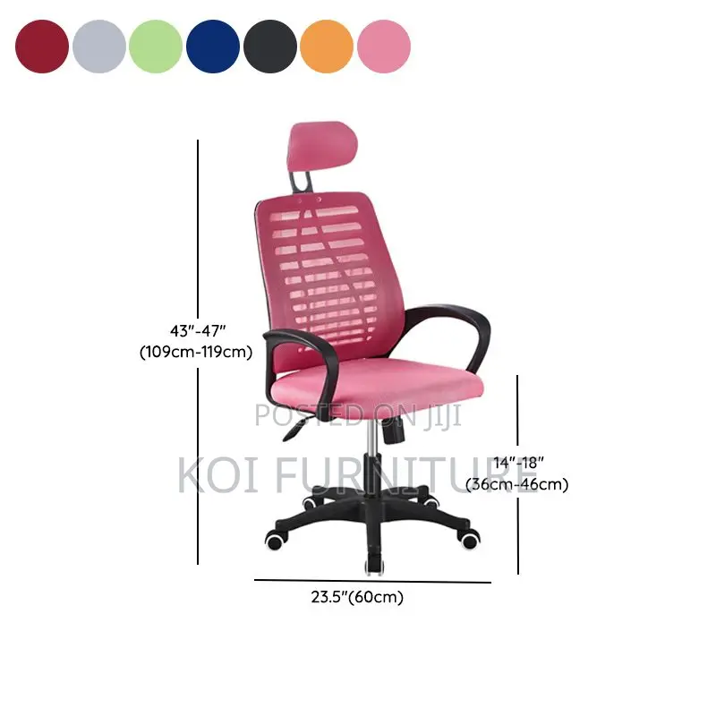 Office Chair; Headrest Swivel Ergonomic Office Chair