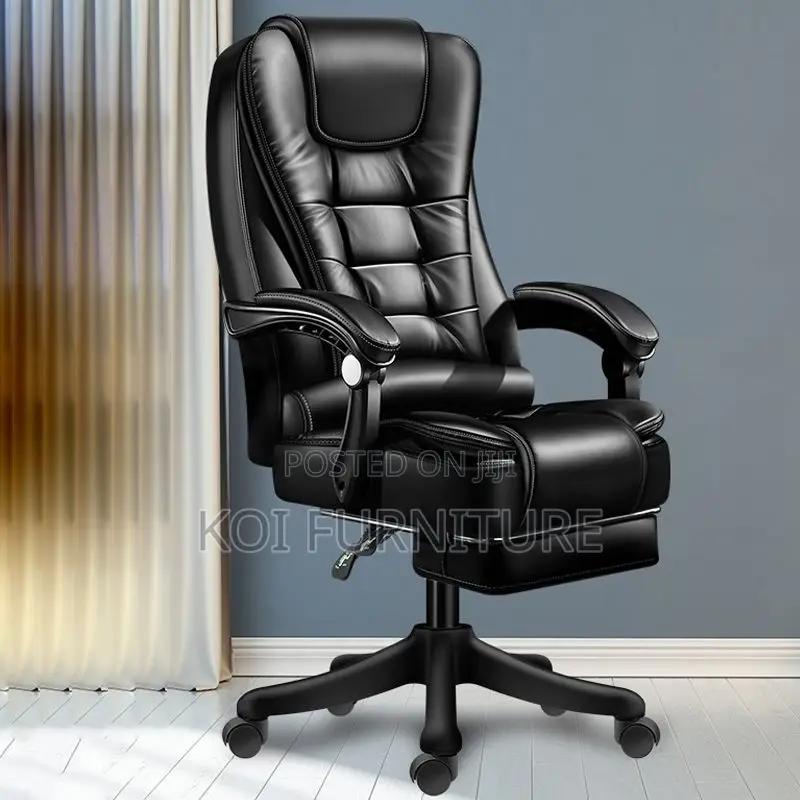 Office Chair; Leather
Ergonomic Office Chair With Simplistic Style