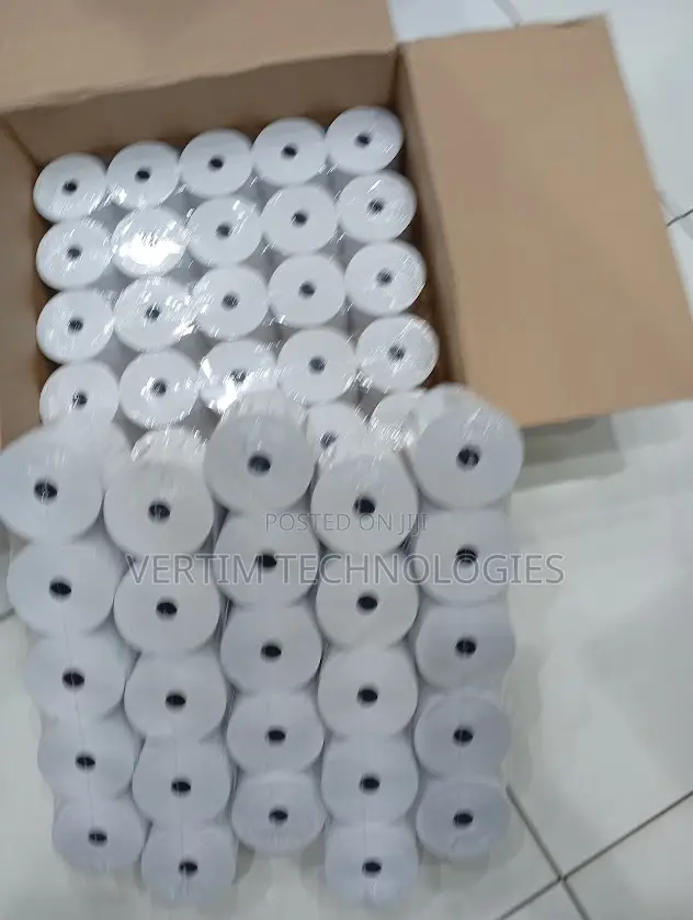 Non Fading Quality 50 Pieces 80mm by 80mm by 13mm Thermal Paper Rolls
